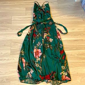 Green Floral Lulus dress